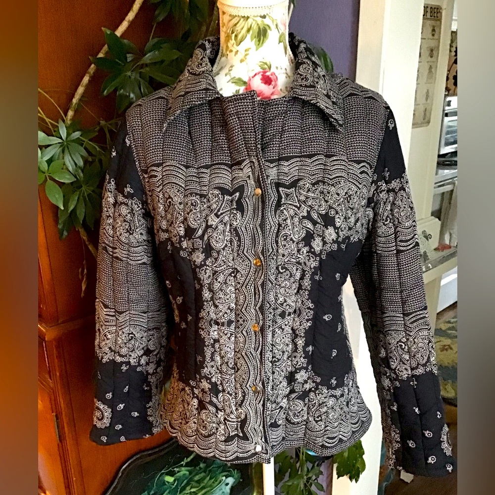 BLUE PLATE WOMANS SNAP BANDANA JACKET SZ L